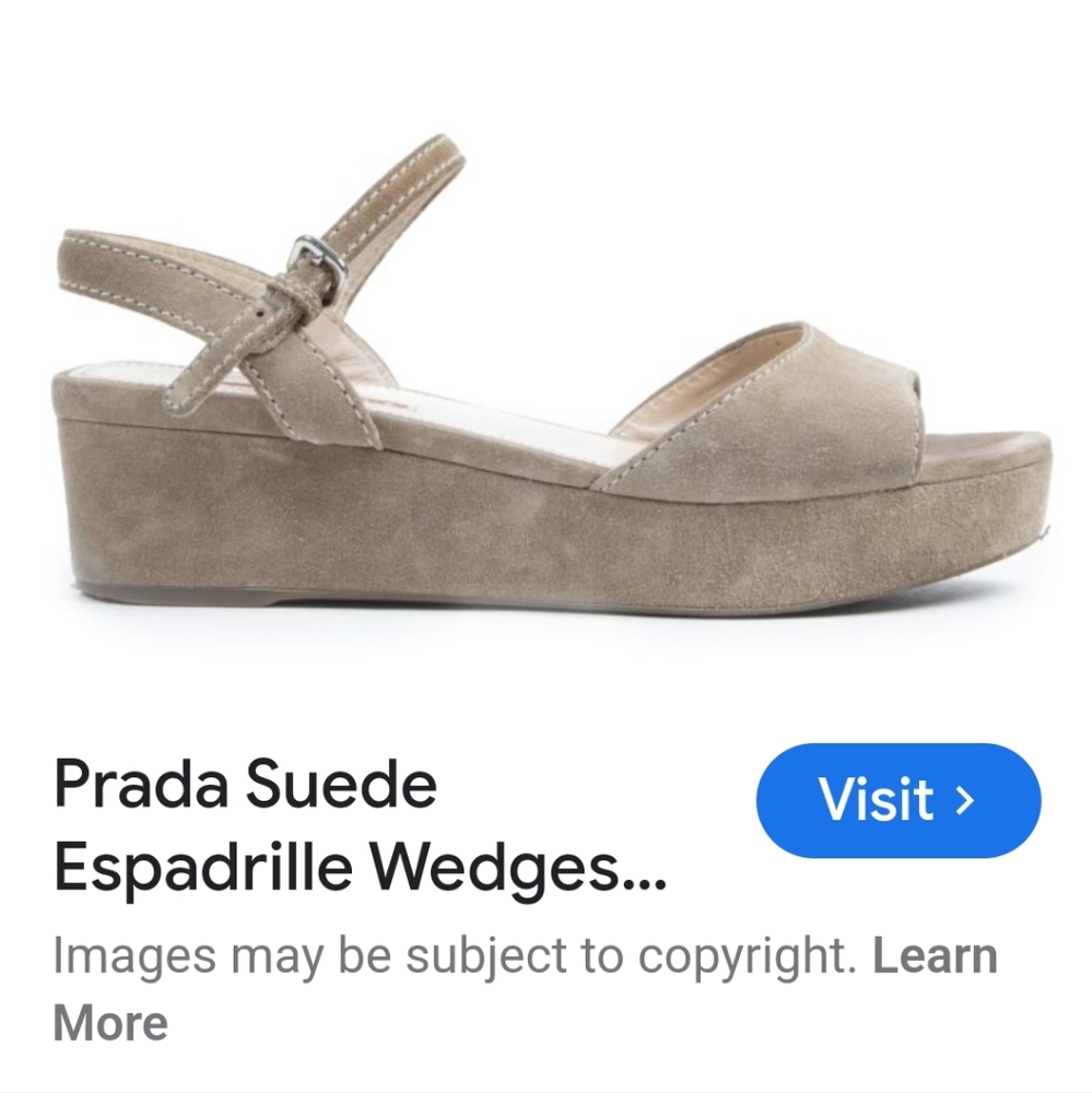 PRADA suede espadrille 40